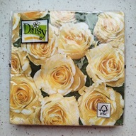 Serwetki papierowe motyw roślinny ŻÓŁTE RÓŻE 8 szt. dla WOŚP