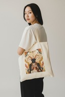 BAWEŁNIANA TORBA typu shopper na zakupy z nadrukiem