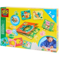 SES Moje Pierwsze Malowanie Palcami z Szablonami MY FIRST 1+