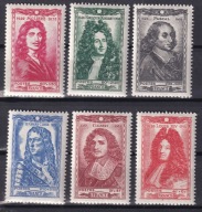 Francja 1944 ** Mi.624-629 cena 11,50 zł kat.10,50€ - pisarze