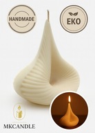 Świeca dekoracyjna z wosku sojowego bezzapachowa | EKO | Handmade | biała