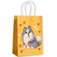 Torebki Papierowe PIESEK 4szt Żółte Prezentowa z Uchwytem Torba