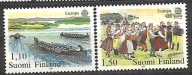 FINLANDIA - folklor - łodzie wiosłowe 1981 ** Mi 881-2 (1841)