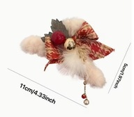 ŚWIĄTECZNA SPINKA/KLAMRA DO WŁOSÓW K zimowe sesje, imprezy, słodki prezent