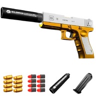 ZABAWKOWY PISTOLET FIDGET TOY GLOCK REALISTYCZNA REPLIKA IMITACJA ZŁOTY