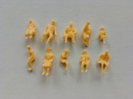 Figurki ludzie siedzące na makietę dioramę skala H0-1:87