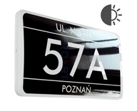Nowoczesny PODŚWIETLANY numer na dom LED czujnikiem zmierzchu M+ budynku