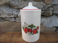 Stary NOWY Pojemnik Kuchenny_TRUSKAWKI_ CHODZIEŻ z PRL