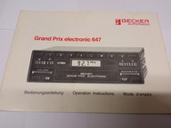 NOWA instrukcja obsługi radio BECKER Grand Prix Mercedes W201 W124 książka