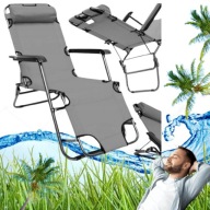 LEŻAK OGRODOWY KRZESŁO NA BALKON OGRÓD FOTEL PLAŻOWY REGULACJA ZAGŁÓWEK