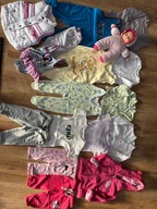 Zestaw ubranek r 62/68/74 + lalka gratis