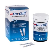 Keto paski ketonowe ciał ketonowych 25 szt On Call