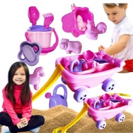 WÓZECZEK WÓZEK TACZKA FOREMKI PIASKOWNICA WIADERECZKO ZABAWKI ZESTAW DZIECI