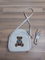Torebka listonoszka plecak skóra ekologiczna Beżowa miś Teddy