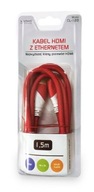 KABEL HDMI CL-120 1,5m CZERWONY SAVIO NOWY
