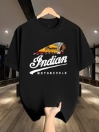 INDIAN MOTORCYCLE T-shirt koszulka 100% bawełna CZARNA męska r. XL z LOGO