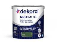 Dekoral Multimetal Farba ANTYKOROZYJNA do metalu RAL 6005 ZIELONY 2,5L