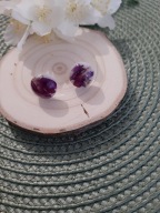 Kolczyki sztyfty z żywicy z suszonymi kwiatami Wyjątkowe prezent