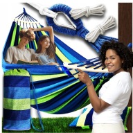 HAMAK OGRODOWY DWUOSOBOWY XXL HUŚTAWKA TURYSTYCZNY DUŻY MOCNY WYTRZYMAŁY