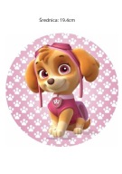 CUKROWY OPŁATEK NA TORT PSI PATROL + Okrąg koło DEKORACJA URODZINY MASA