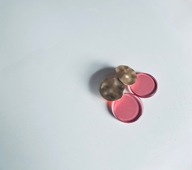 kolczyki różowe złote koła wiszące retro glamour