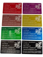 Grawer na ALUMINIOWEJ wizytówce 8 kolorów grawer LASER wizytówka z logo