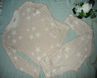 Piżama komplet bluzka + spodnie gwiazdki JEFF&CO kieszenie 38 M #129