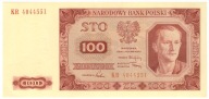NBP - Banknot - 100 Zlotych 1948 - " Robotnik " - Seria KR