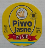 ETYKIETA PIWO JASNE PILS BROWAR KRAJAN NAKŁO