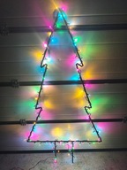 Stalowa Choinka ze światełkami LED wbijana