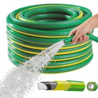 WĄŻ OGRODOWY GUMOWY 1/2" 50m ZBROJONY 6 WARSTWOWY WĄŻ DO WODY MOCNY DŁUGI