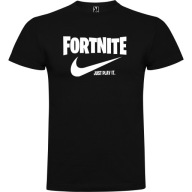 Koszulka dziecięca Fortnite Just Play czarna rozmiar 146