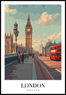 A2 PLAKAT MIASTO LONDYN ANGLIA WIELKA BRYTANIA LONDON ENGLAND BIG BEN