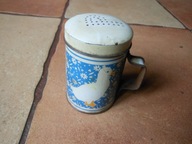 STARA METALOWA PUSZKA NA PUDER ZASYPKĘ