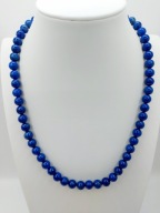Naszyjnik Lapis Lazuli Klasa AAA 8mm 48cm Srebro 925