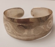 Srebrna szeroka bransoleta bangla Polsrebro Poznań