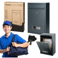 SKRZYNKA NA LISTY POCZTOWA OGRODZENIOWA DUŻA SKRZYNKA LISTONOSZA STALOWA