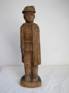 RZEŹBA LUDOWA PODHALAŃCZYK DREWNO LWP PRL