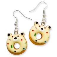 Kolczyki DONUTY Pączki Misie NIEDŹWIADKI Brązowe Żywiczne PREZENT Słodkie