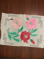 Poszewki 2 szt na poduszkę haft len 44cm x 32 cm nowe