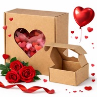 OZDOBNE PUDEŁKO Z OKIENKIEM SERCE 20X20X10CM – IDEALNE NA PREZENT LUKSUSOWE