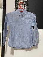 5 Koszula John Lewis niebieska białe paski pion kieszeń bawełna 9lat 134 cm