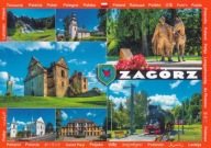 ZAGÓRZ - RUINY KLASZTORU - SKOCZNIA - KOŚCIÓŁ - POMNIK - PAROWÓZ - HERB