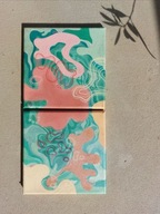 Dyptyk „Sensoryczna Abstrakcja” obraz abstrakcyjny farby akrylowe