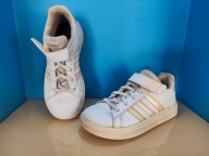 Buty dziewczęce Adi-das – białe, odblaski, na rzepy, rozmiar 31,5 (7)