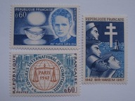 Francja - zestaw - Mi. 1596, 1599, 1600 **