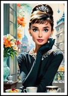 A2 KOLOROWY PLAKAT AUDREY HEPBURN ŚNIADANIE U TIFFANY'EGO FILM KULTOWY KINO