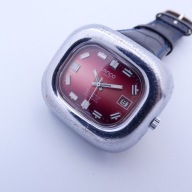 Karmazynowe LANCO Automatic 25 JEWELS _XXL_ Vintage 70'e