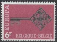 BELGIA - EUROPA - 1968 - CZYSTY **
