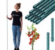 TYCZKI DO POMIDORÓW ROŚLIN OGÓRKÓW PALIKI PODPORY METALOWE 150CM 10SZT 11MM